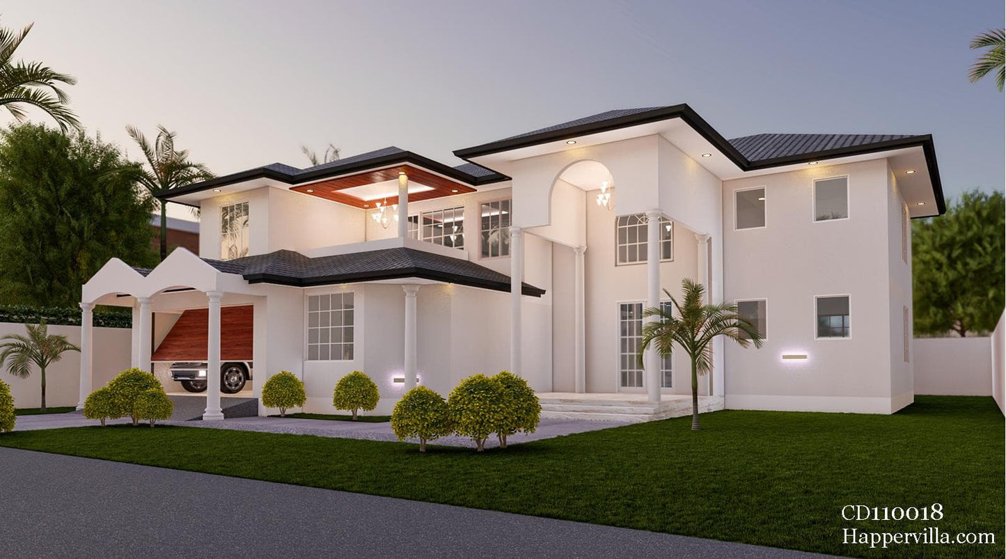 4 Bedroom Contemporary Home Design - CD110018.