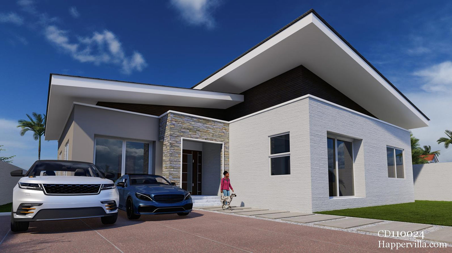 4 Bedroom Contemporary Home Design- CD110024.