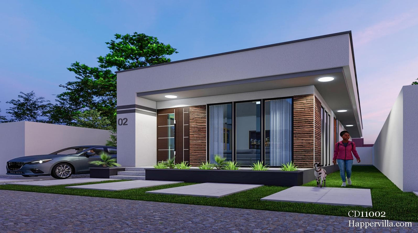 3 Bedroom Modern Home Design- CD11002.