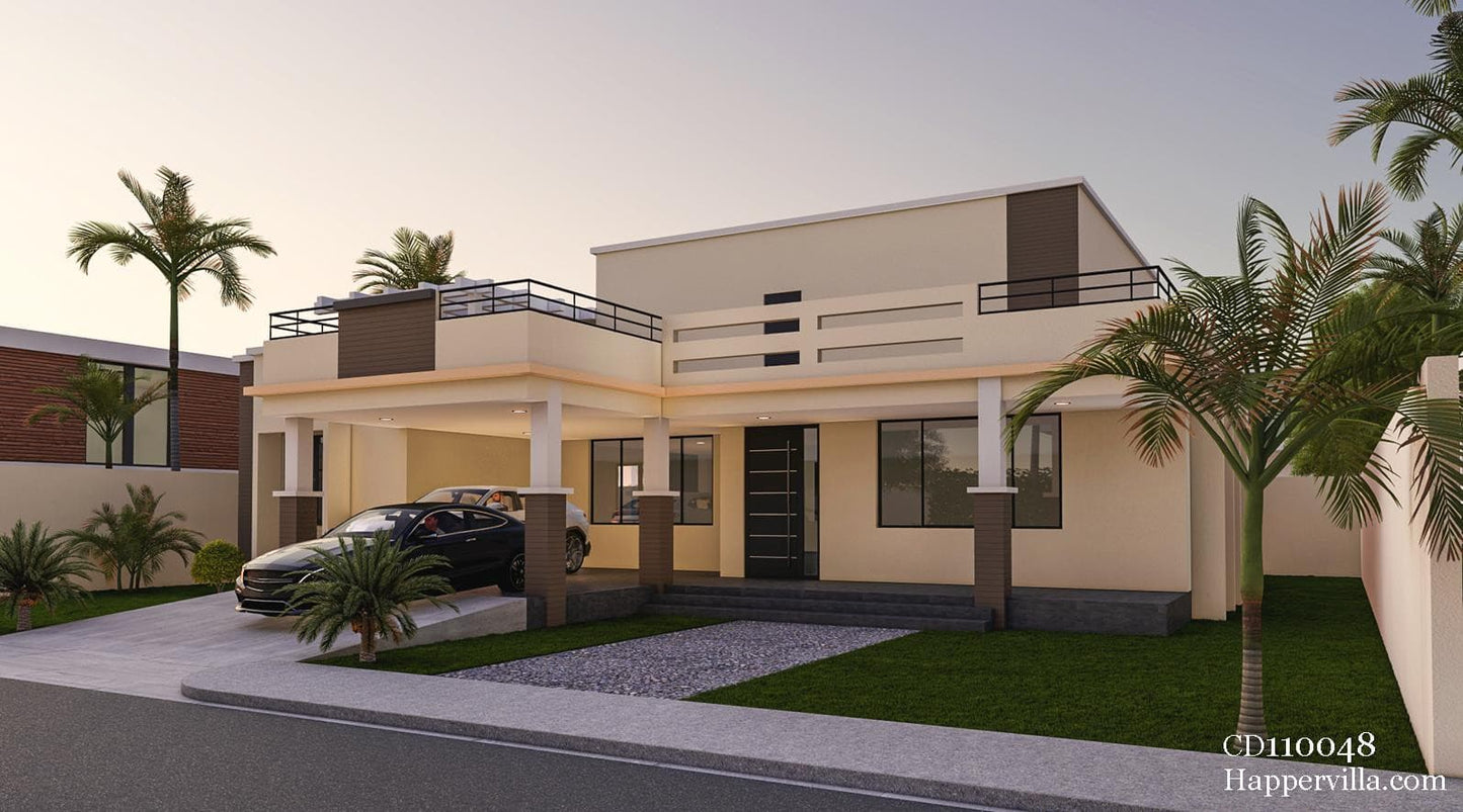 4 Bedroom Contemporary Home Design - CD110048.